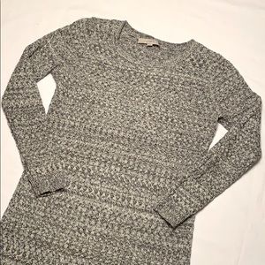 Ann Taylor Loft Gray Heather Sweater Dress Size MP